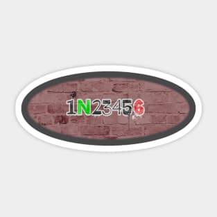 1N23456 Graffiti Sticker